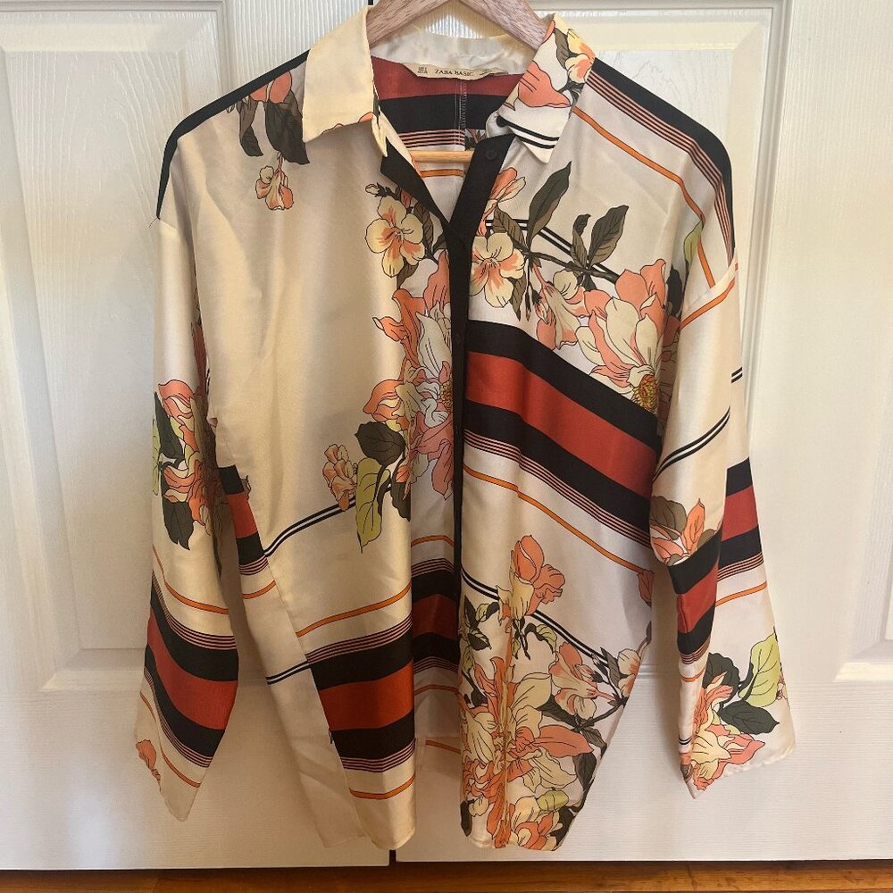 ZARA Basic Print Blouse
